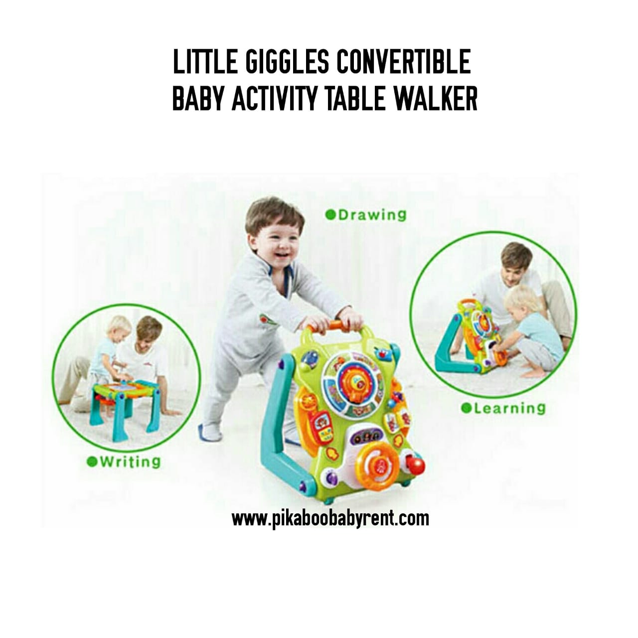 HOLA CONVERTIBLE ACTIVITY TABLE BABY WALKER WITH MUSIC
