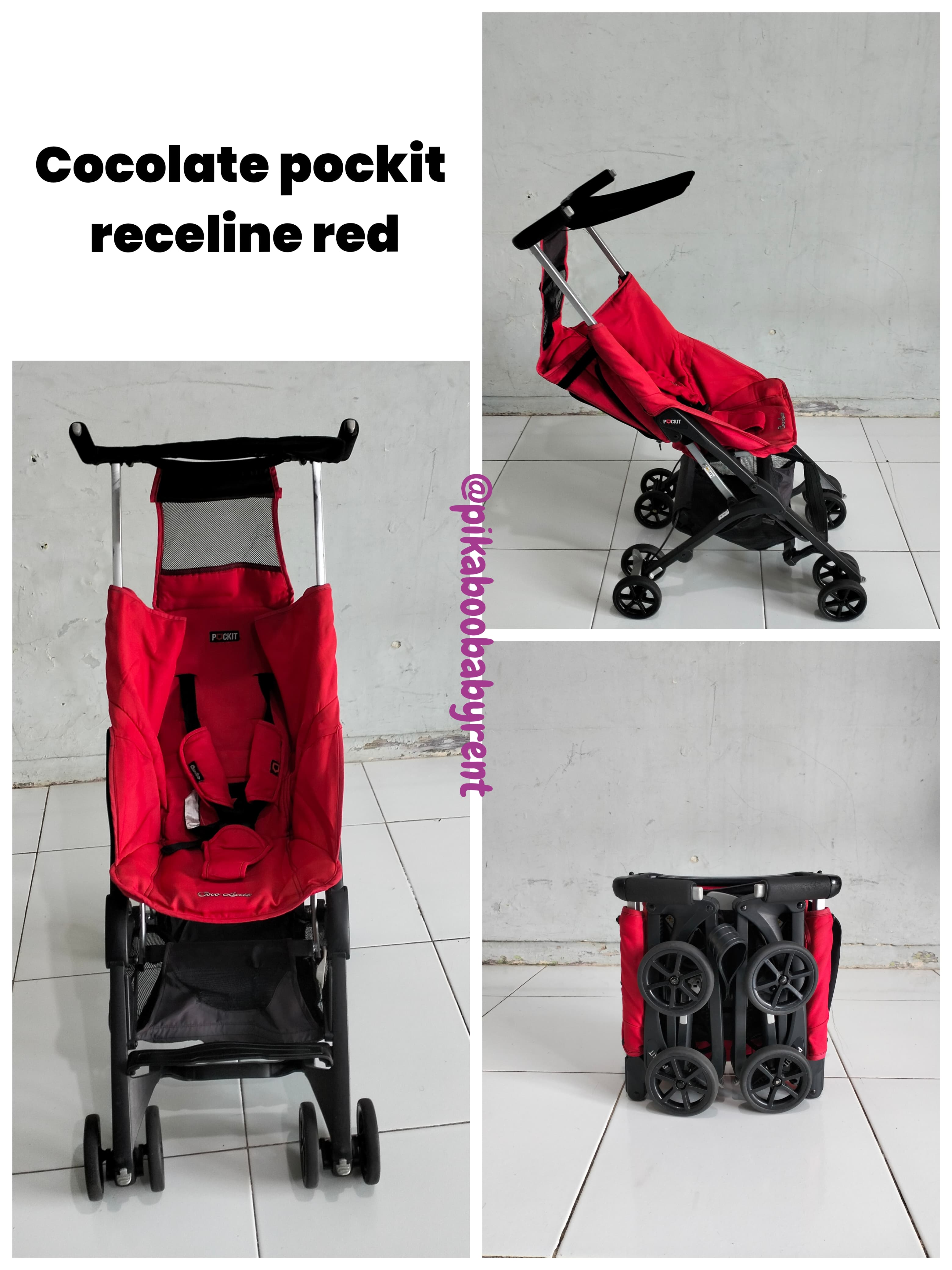 STROLLER COCOLATTE POCKIT RECLINE RED