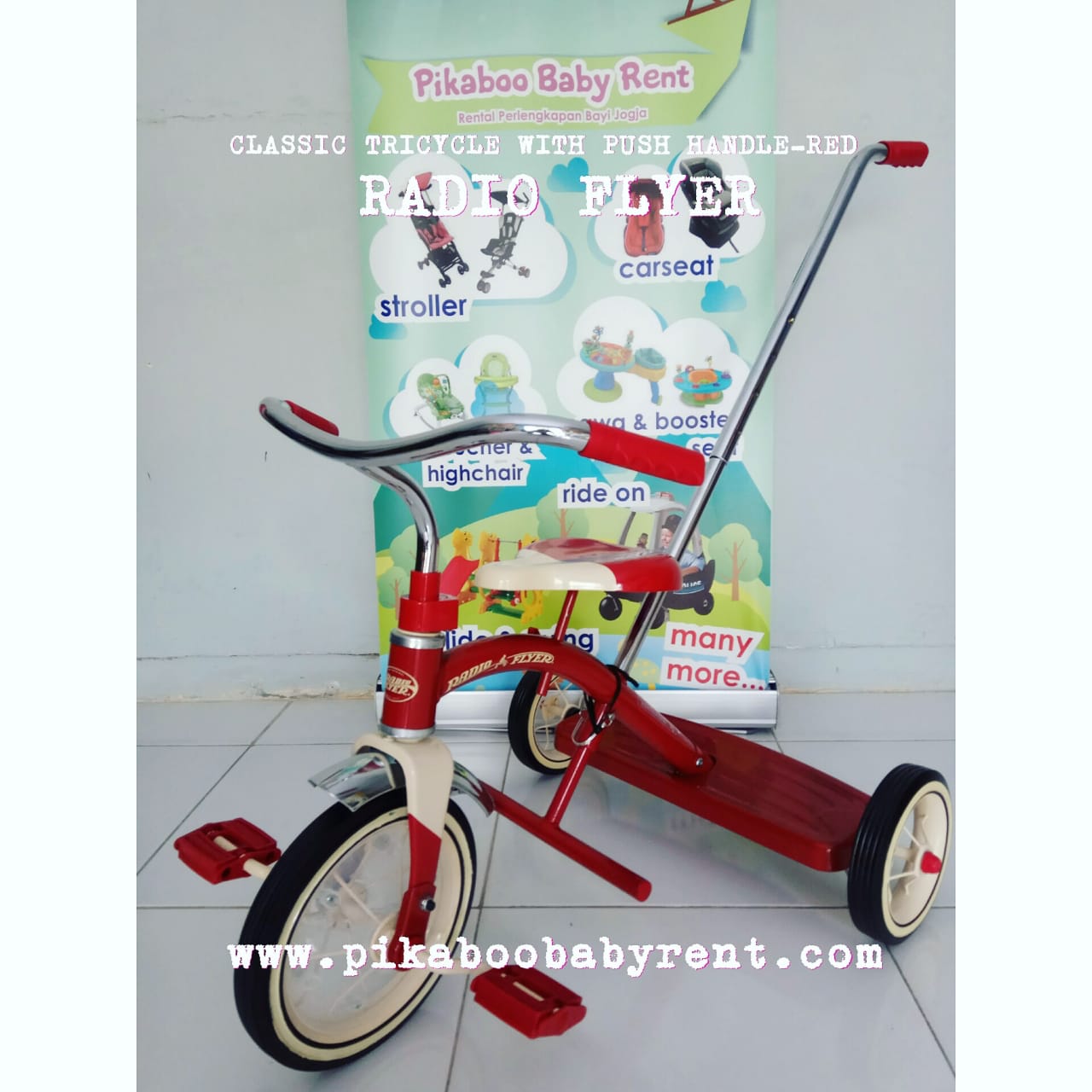 RADIO FLYER CLASSIC TRICYCLE WITH PUSH HANDLE