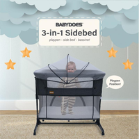 BABY BOX 3IN1 SIDE BED BABYDOES