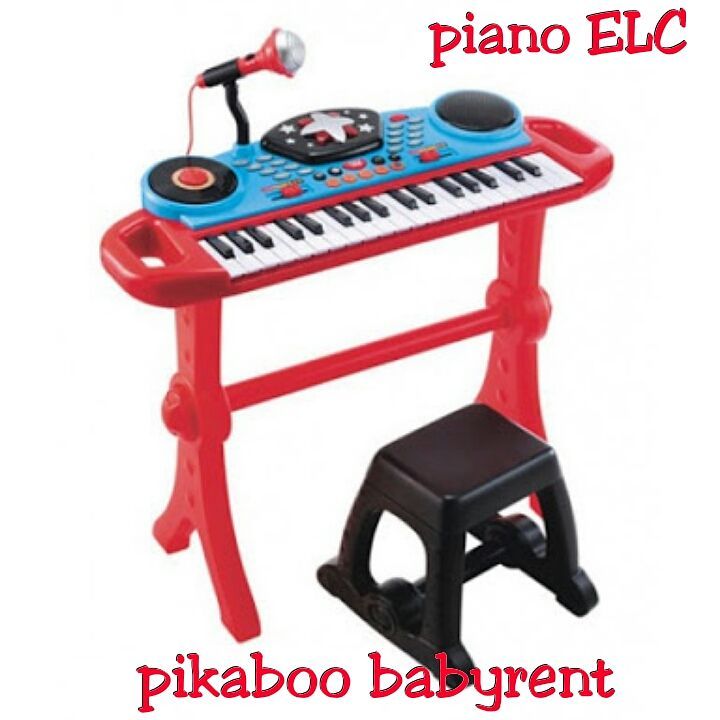 ELC KEYBOARD AND STOOL RED