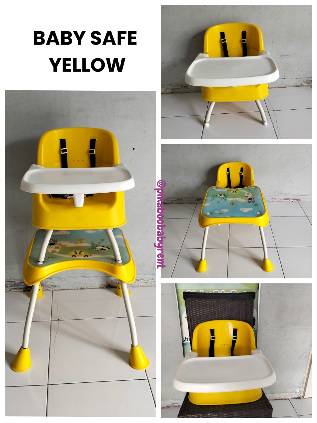 HIGH CHAIR BABY SAFE YELLOW