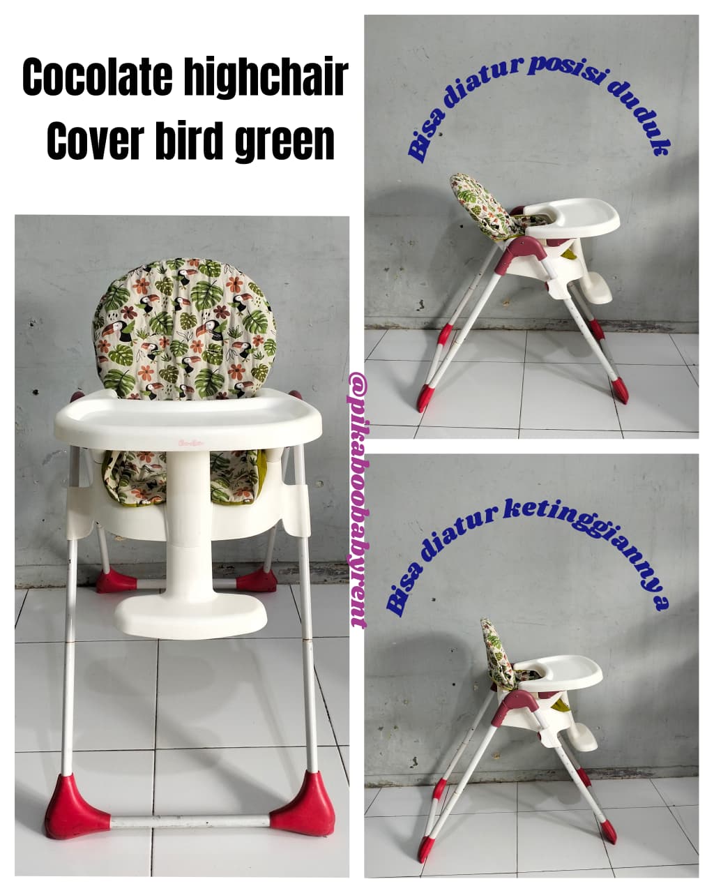  03 HIGH CHAIR COCOLATTE BIRD GREEN 