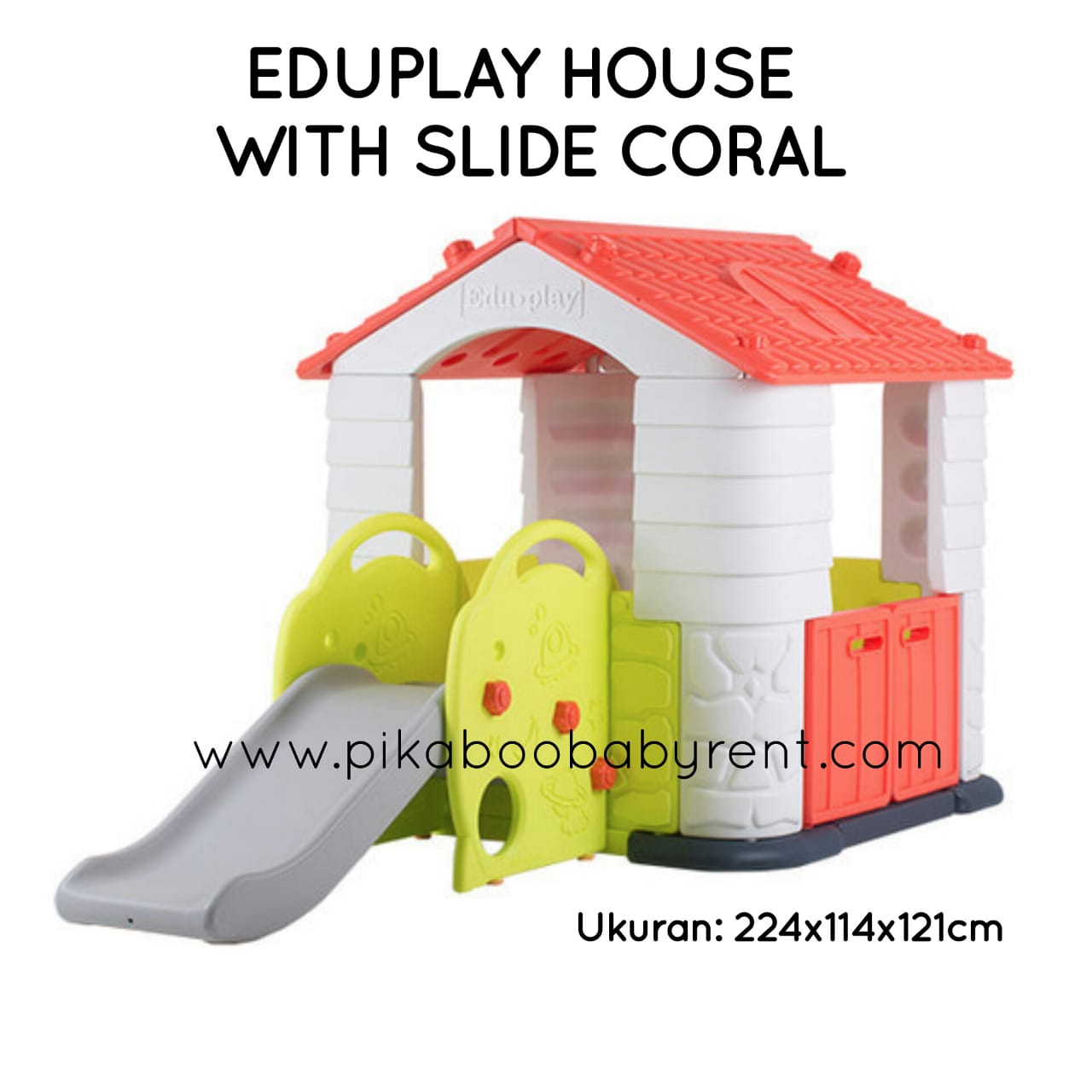 EDUPLAY HOUSE WITH SLIDE CORAL