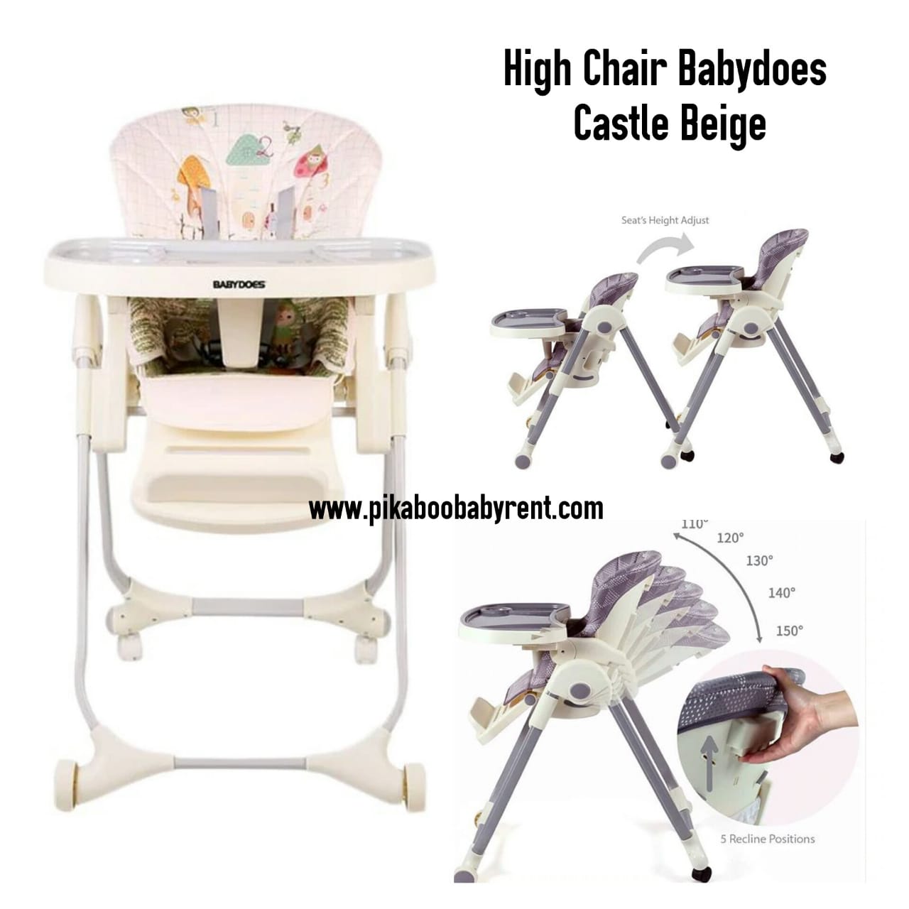 HIGH CHAIR BABYDOES DINERS CASTLE BEIGE