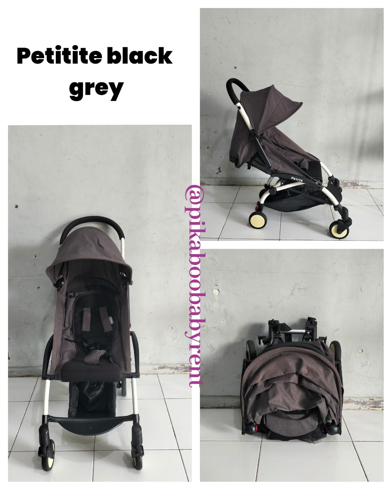 06 STROLLER BABYDOES PETITE BLACK GREY