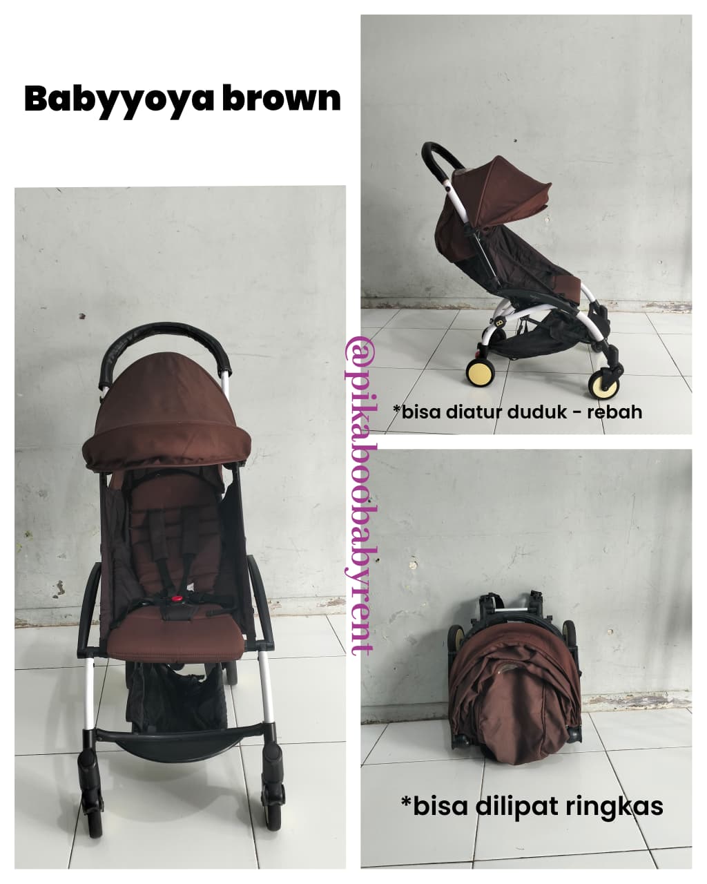 STROLLER BABYYOYA BROWN